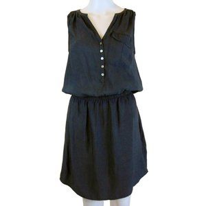 EXPRESS Charcoal Button Up Sleeveless Dress Size S